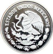 Mexico 25 Pesos World Cup Soccer Games 1986 Proof KM# 497a ESTADOS UNIDOS MEXICANOS coin obverse Mexico 25 Pesos World Cup Soccer Games 1986 Proof KM# 497a ESTADOS UNIDOS MEXICANOS coin obverse