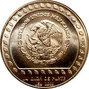 Mexico 25 Pesos Eagle Warrior 1992 KM# 554 ESTADOS UNIDOS MEXICANOS 1/4 ONZA DE PLATA LEY 0.999 coin obverse Mexico 25 Pesos Eagle Warrior 1992 KM# 554 ESTADOS UNIDOS MEXICANOS 1/4 ONZA DE PLATA LEY 0.999 coin obverse