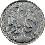 Mexico 4 Reales Radiant Cap 1861 KM# 375.5 REPUBLICA MEXICANA. coin obverse Mexico 4 Reales Radiant Cap 1861 KM# 375.5 REPUBLICA MEXICANA. coin obverse