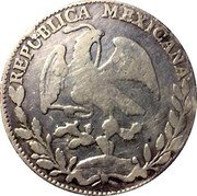 Mexico 4 Reales Radiant Cap 1869 KM# 375.9 REPUBLICA MEXICANA coin obverse Mexico 4 Reales Radiant Cap 1869 KM# 375.9 REPUBLICA MEXICANA coin obverse