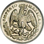 Mexico 5 Centavos Eagle. Circulation Coin 1864 M KM# 385.1 IMPERIO MEXICANO coin obverse Mexico 5 Centavos Eagle. Circulation Coin 1864 M KM# 385.1 IMPERIO MEXICANO coin obverse
