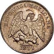 Mexico 5 Centavos Eagle. Circulation Coin 1877 KM# 398.3 REPUBLICA MEXICANA 1888 coin obverse Mexico 5 Centavos Eagle. Circulation Coin 1877 KM# 398.3 REPUBLICA MEXICANA 1888 coin obverse