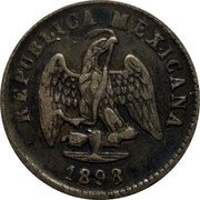 Mexico 5 Centavos Eagle. Circulation Coin 1898 KM# 398.5 REPUBLICA MEXICANA 1881 coin obverse Mexico 5 Centavos Eagle. Circulation Coin 1898 KM# 398.5 REPUBLICA MEXICANA 1881 coin obverse