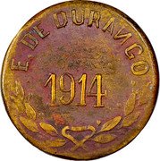 Mexico 5 Centavos Durango Revolutionary 1914 KM# 631a E. DE DURANGO 1914 coin obverse Mexico 5 Centavos Durango Revolutionary 1914 KM# 631a E. DE DURANGO 1914 coin obverse