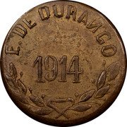 Mexico 5 Centavos Durango Revolutionary 1914 KM# 630 E. DE DURANGO 1914 coin obverse