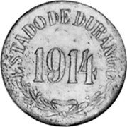 Mexico 5 Centavos Durango Revolutionary 1914 KM# 629 ESTADO DE DURANGO 1914 coin obverse