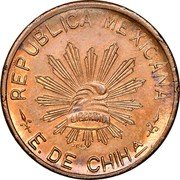 Mexico 5 Centavos Constitutionalist Army. Chihuahua 1914 KM# 612 REPUBLICA MEXICANA E. DE CHIHA coin obverse