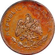 Mexico 5 Centavos Chihuahua Revolutionary 1915 KM# 614a REPUBLICA MEXICANA coin obverse Mexico 5 Centavos Chihuahua Revolutionary 1915 KM# 614a REPUBLICA MEXICANA coin obverse