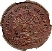 Mexico 5 Centavos Cacahuatepec Revolutionary 1917 KM# 648 ESTADOS UNIDOS MEXICANOS coin obverse Mexico 5 Centavos Cacahuatepec Revolutionary 1917 KM# 648 ESTADOS UNIDOS MEXICANOS coin obverse