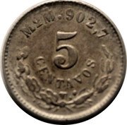 1905 5 centavos mexico