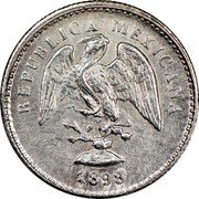 Mexico 5 Centavos Eagle. Circulation Coin 1898 KM# 400.3 REPUBLICA MEXICANA 1898 coin obverse Mexico 5 Centavos Eagle. Circulation Coin 1898 KM# 400.3 REPUBLICA MEXICANA 1898 coin obverse