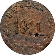 Mexico 5 Centavos Durango Revolutionary 1914 KM# 631 E. DE DURANGO 1914 coin obverse