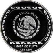 Mexico 5 Nuevos Pesos Anciano Con Brasero 1993 KM# 583 ESTADOS UNIDOS MEXICANOS 1 ONZA DE PLATA LEY 0.999 coin obverse Mexico 5 Nuevos Pesos Anciano Con Brasero 1993 KM# 583 ESTADOS UNIDOS MEXICANOS 1 ONZA DE PLATA LEY 0.999 coin obverse