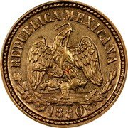 Mexico 5 Pesos Eagle. Cap and Scales 1880 KM# 412.6 REPUBLICA MEXICANA 1880 coin obverse Mexico 5 Pesos Eagle. Cap and Scales 1880 KM# 412.6 REPUBLICA MEXICANA 1880 coin obverse