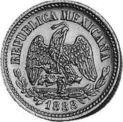 Mexico 5 Pesos Radiant Cap & Scales 1888 KM# 412.1 REPUBLICA MEXICANA 1888 coin obverse Mexico 5 Pesos Radiant Cap & Scales 1888 KM# 412.1 REPUBLICA MEXICANA 1888 coin obverse