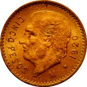 Mexico 5 Pesos Miguel Hidalgo y Costilla 1920 KM# 464 CINCO PESOS M 1955 coin reverse Mexico 5 Pesos Miguel Hidalgo y Costilla 1920 KM# 464 CINCO PESOS M 1955 coin reverse