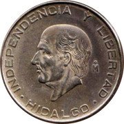 Mexico 5 Pesos Miguel Hidalgo y Costilla 1957 KM# 469 INDEPENDENCIA Y LIBERTAD HIDALGO coin reverse Mexico 5 Pesos Miguel Hidalgo y Costilla 1957 KM# 469 INDEPENDENCIA Y LIBERTAD HIDALGO coin reverse