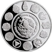 Mexico 5 Pesos Traditional Dance. Jarabe Tapatio 1997 Proof KM# 629 ESTADOS UNIDOS MEXICANOS coin obverse