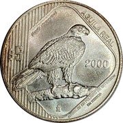 Mexico 5 Pesos Aguila Real 2000 KM# 652 $5 AQUILA CHRYSAETOS AGUILA REAL 2000 MO coin reverse Mexico 5 Pesos Aguila Real 2000 KM# 652 $5 AQUILA CHRYSAETOS AGUILA REAL 2000 MO coin reverse