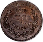 Mexico 50 Centavos Campo Morado Revolutionary 1915 CM GRO KM# 656 C.M.GRO. 1915 50 CENTAVOS coin reverse Mexico 50 Centavos Campo Morado Revolutionary 1915 CM GRO KM# 656 C.M.GRO. 1915 50 CENTAVOS coin reverse