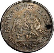 Mexico 50 Centavos Cacahuatepec Revolutionary 1917 KM# 650 ESTADOS UNIDOS MEXICANOS coin obverse Mexico 50 Centavos Cacahuatepec Revolutionary 1917 KM# 650 ESTADOS UNIDOS MEXICANOS coin obverse