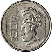 Mexico 50 Centavos Palenque Culture 1983 KM# 492 50C 1983 PALENQUE MO coin reverse Mexico 50 Centavos Palenque Culture 1983 KM# 492 50C 1983 PALENQUE MO coin reverse