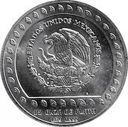 Mexico 50 Pesos Guerrero Aguila 1992 KM# 555 ESTADOS UNIDOS MEXICANOS 1/2 ONZA DE PLATA LEY 0.999 coin obverse Mexico 50 Pesos Guerrero Aguila 1992 KM# 555 ESTADOS UNIDOS MEXICANOS 1/2 ONZA DE PLATA LEY 0.999 coin obverse