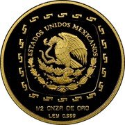 Mexico 50 Pesos Priest 1996 KM# 601 ESTADOS UNIDOS MEXICANOS 1/2 DE ONZA DE ORO LEY 0.999 coin obverse Mexico 50 Pesos Priest 1996 KM# 601 ESTADOS UNIDOS MEXICANOS 1/2 DE ONZA DE ORO LEY 0.999 coin obverse