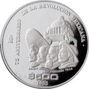 Mexico 500 Pesos 75th Anniversary of 1910 Revolution 1985 Proof KM# 511 75 ANIVERSARIO DE LA REVOLUCIÓN MEXICANA MO ZAPATA,MADERO,CARRANZA,VILLA $500 1985 coin reverse Mexico 500 Pesos 75th Anniversary of 1910 Revolution 1985 Proof KM# 511 75 ANIVERSARIO DE LA REVOLUCIÓN MEXICANA MO ZAPATA,MADERO,CARRANZA,VILLA $500 1985 coin reverse