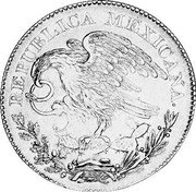 Mexico 8 Escudos Cap on Stick 1823 Mo JM KM# 382.1 REPUBLICA MEXICANA. coin obverse Mexico 8 Escudos Cap on Stick 1823 Mo JM KM# 382.1 REPUBLICA MEXICANA. coin obverse