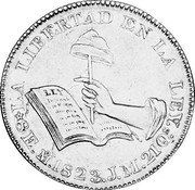 Mexico 8 Escudos Cap on Stick 1823 Mo JM KM# 382.1 LA LIBERTAD EN LA LEY 8E. MO. 1823. J.M. 21QS. coin reverse Mexico 8 Escudos Cap on Stick 1823 Mo JM KM# 382.1 LA LIBERTAD EN LA LEY 8E. MO. 1823. J.M. 21QS. coin reverse