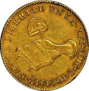 Mexico 8 Escudos Cap on Stick and Open Book 1845 KM# 383.5 LA LIBERTAD ET LA LEY 8E.GA1849 JG 21QS coin reverse Mexico 8 Escudos Cap on Stick and Open Book 1845 KM# 383.5 LA LIBERTAD ET LA LEY 8E.GA1849 JG 21QS coin reverse