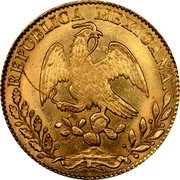 Mexico 8 Escudos Cap on Stick 1861/0 Zs VL KM# 383.11 REPUBLICA MEXICANA coin obverse Mexico 8 Escudos Cap on Stick 1861/0 Zs VL KM# 383.11 REPUBLICA MEXICANA coin obverse