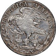 Mexico 8 Reales Radiant Cap 1823 KM# A376.2 REPUBLICA MEXICANA. coin obverse Mexico 8 Reales Radiant Cap 1823 KM# A376.2 REPUBLICA MEXICANA. coin obverse