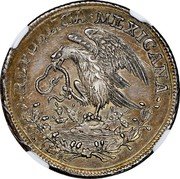 Mexico 8 Reales Radiant Cap 1824 KM# 376.2 REPUBLICA MEXICANA. coin obverse Mexico 8 Reales Radiant Cap 1824 KM# 376.2 REPUBLICA MEXICANA. coin obverse
