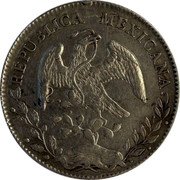 Mexico 8 Reales Radiant Cap 1896 KM# 377.13 REPUBLICA MEXICANA. coin obverse Mexico 8 Reales Radiant Cap 1896 KM# 377.13 REPUBLICA MEXICANA. coin obverse