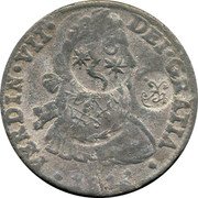 Mexico 8 Reales Countermarked Coinage ND HJ Host Date 1809 KM# C286 FERDIN VII DEI GRATIA 1812 coin obverse Mexico 8 Reales Countermarked Coinage ND HJ Host Date 1809 KM# C286 FERDIN VII DEI GRATIA 1812 coin obverse