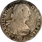 Mexico 8 Reales Insurgent Coin ND TH KM# 275 CAROLUS IIII DEI GRATIA 1802 VILLA GRAN coin obverse Mexico 8 Reales Insurgent Coin ND TH KM# 275 CAROLUS IIII DEI GRATIA 1802 VILLA GRAN coin obverse