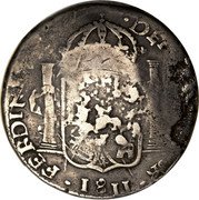 Mexico 8 Reales Countermarked Coinage ND KM# A297 coin reverse Mexico 8 Reales Countermarked Coinage ND KM# A297 coin reverse
