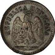 Mexico Centavo Eagle. Circulation Coin 1880 KM# 391.4 REPUBLICA MEXICANA coin obverse Mexico Centavo Eagle. Circulation Coin 1880 KM# 391.4 REPUBLICA MEXICANA coin obverse