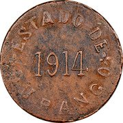 Mexico Centavo Durango Revolutionary 1914 KM# 626 ESTADO DE DURANGO 1914 coin obverse