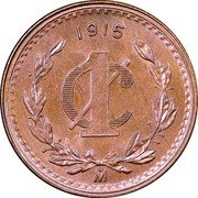 Mexico Centavo Eagle. Zapata Issue 1915 KM# 416 1915 1C MO coin reverse Mexico Centavo Eagle. Zapata Issue 1915 KM# 416 1915 1C MO coin reverse