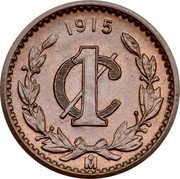 Mexico Centavo Eagle. Circulation Coin 1915 KM# 415 1915 1 C MO coin reverse Mexico Centavo Eagle. Circulation Coin 1915 KM# 415 1915 1 C MO coin reverse