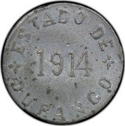 Mexico Centavo Durango Revolutionary 1914 KM# 626b 1914 ESTADO DE DURANGO coin obverse