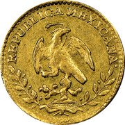 Mexico Escudo Cap on Stick and Open Book 1825 KM# 379.2 REPUBLICA MEXICANA. coin obverse Mexico Escudo Cap on Stick and Open Book 1825 KM# 379.2 REPUBLICA MEXICANA. coin obverse