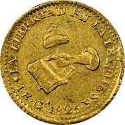 Mexico Escudo Cap on Stick and Open Book 1825 KM# 379.2 LA LIBERTAD EN LA LEY 1E.GA 1859.IG 21QS coin reverse Mexico Escudo Cap on Stick and Open Book 1825 KM# 379.2 LA LIBERTAD EN LA LEY 1E.GA 1859.IG 21QS coin reverse