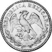 Mexico Escudo Cap on Stick 1863 C CE KM# 379 REPUBLICA MEXICANA coin obverse Mexico Escudo Cap on Stick 1863 C CE KM# 379 REPUBLICA MEXICANA coin obverse