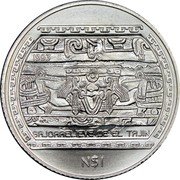 Mexico Nuevos Peso Bajorrelieve Del Tajin 1993 KM# 567 1993 BAJORRELIEVE DE EL TAJIN N$1 MO coin reverse Mexico Nuevos Peso Bajorrelieve Del Tajin 1993 KM# 567 1993 BAJORRELIEVE DE EL TAJIN N$1 MO coin reverse