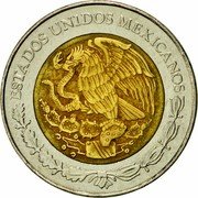 Mexico Nuevos Peso Eagle. Circulation Coin 1994 KM# 550 ESTADOS UNIDOS MEXICANOS coin obverse Mexico Nuevos Peso Eagle. Circulation Coin 1994 KM# 550 ESTADOS UNIDOS MEXICANOS coin obverse