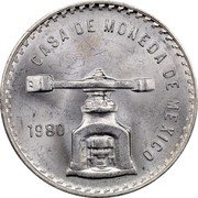 Mexico Onza Scales 1980 KM# M49b.5 CASA DE MONEDA DE MEXICO 1980 coin obverse Mexico Onza Scales 1980 KM# M49b.5 CASA DE MONEDA DE MEXICO 1980 coin obverse